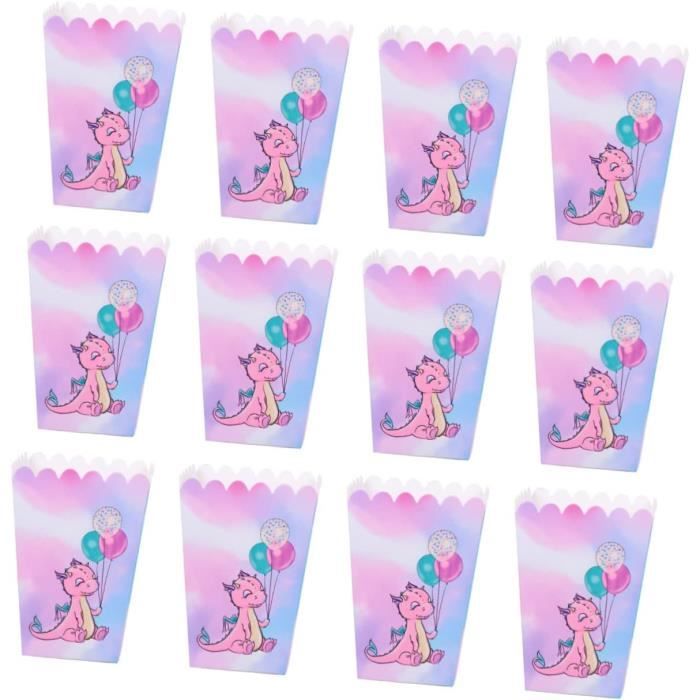 40 Pièces Boîtes à Popcorn Dinosaure - Mini Contenants Fête Anniversaire Enfants