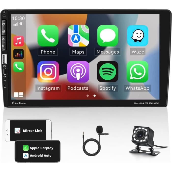 Autoradio TOUTBIEN 9" écran Tactile - CarPlay/Android Auto Sans Fil, Caméra Recul 1080P