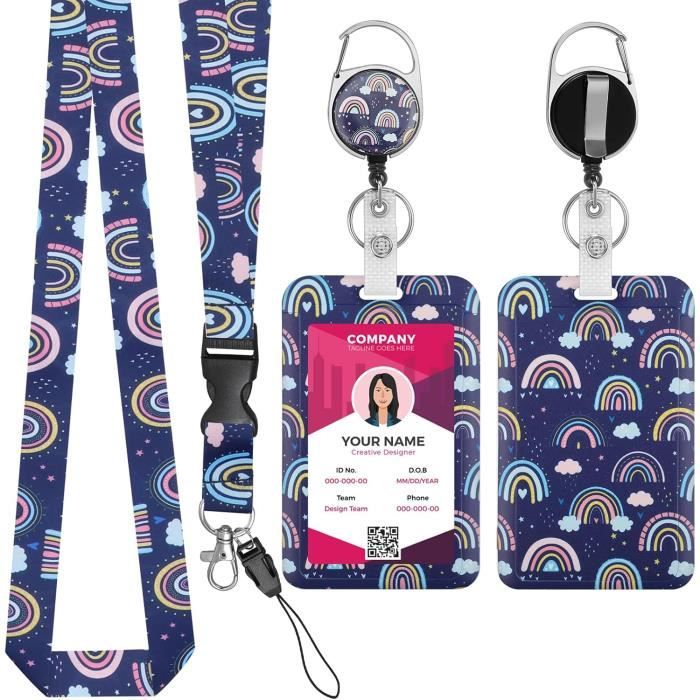 Porte-badge Rétractable Avec Cordon Tour De Cou McBlast - Pour Carte D'identité, Badge - Neuf Avec étiquettes