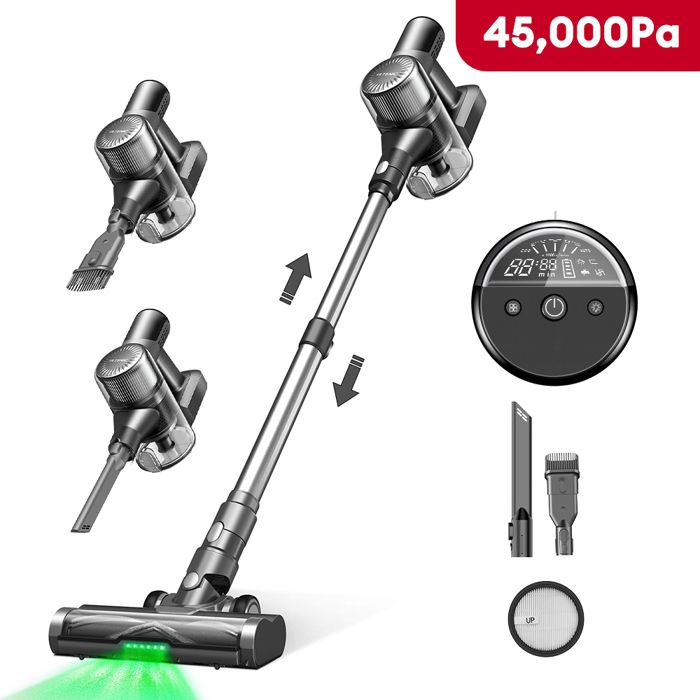 Aspirateur Balai - ULTENIC - UF16 flex - 550W  60 min d’Autonomie- Tube Pliable & Flexible GreenEye