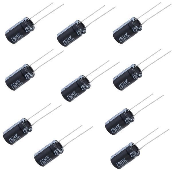 Lot 10 Condensateurs FC 220uF 16V 105°C Faible Impédance Radial D8x11,5mm