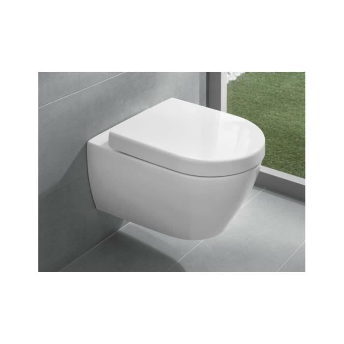 Cuvette de toilette - VILLEROY & BOCH - Subway 2.0 - Blanc brillant - Soft closing - Sans bride