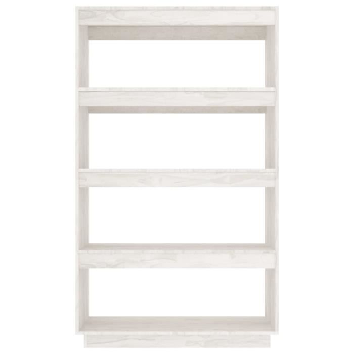 rho - meubles - bibliothèque/séparateur de pièce blanc 80x35x135 cm pin massif - dx1157