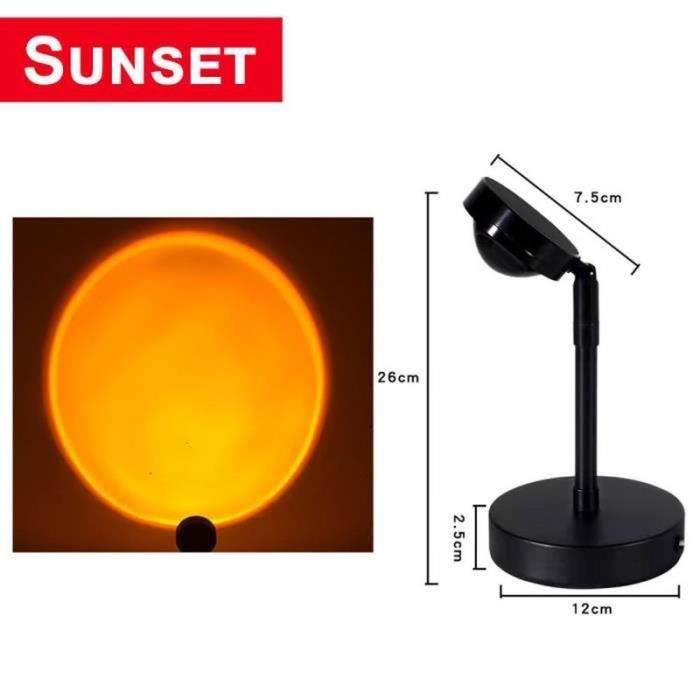 GT16749Coucher de soleil Projection lumière LED arcenciel atmosphère