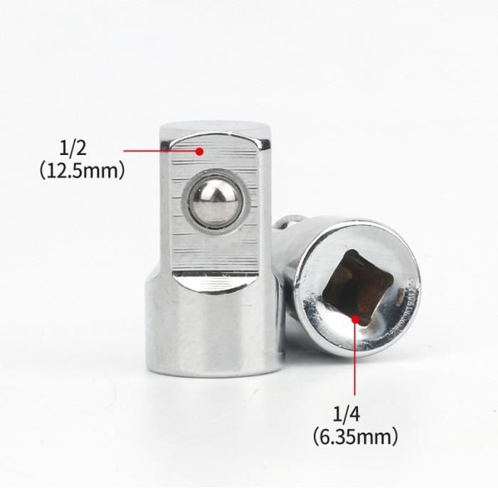 Adaptateur Douille 1/4 Vers 1/2 Uxcell Réducteur De Douille 1/2 (F) X 3/8 (M) Femelle Vers Mâle, Cr-V Adaptateur 1/4 1/2