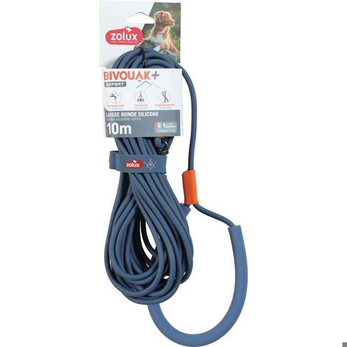 Longe - ZOLUX - Bivouak - silicone bleu - 10 m - Ø 6 mm