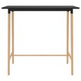5971MOBILI® Table de bar, Table de bistrot Table haute de 2 à 4 personnes - style contemporain Noir 120x60x105 cm MDF et bois de hêt-1