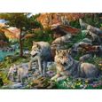 Puzzle Animaux - Ravensburger - Loups au printemps - 1500 pièces - Détente et relaxation-1