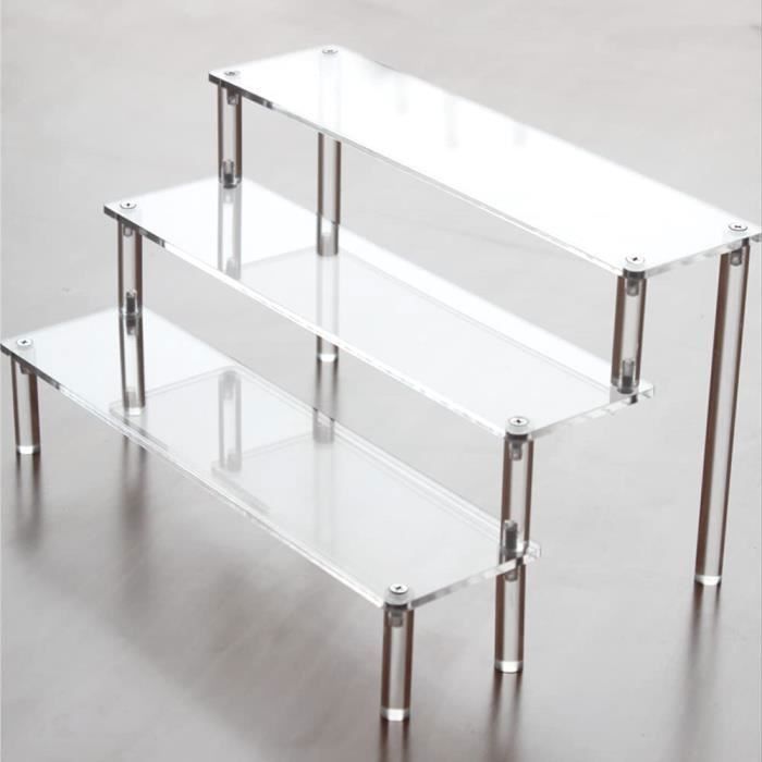 Yooghuge – Support à 3 Niveaux Pour Cartes à Collectionner – Acrylique Transparent – 24x10x26 Cm, 400 G