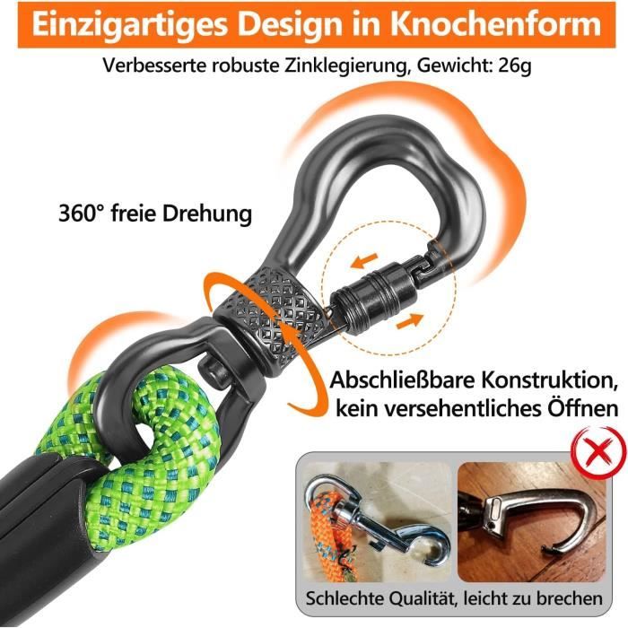 Mousquetons Métalliques Pour Chien, Laisse De Chien, Crochet Pivotant En Aluminium Anodisé, 4 Pièces