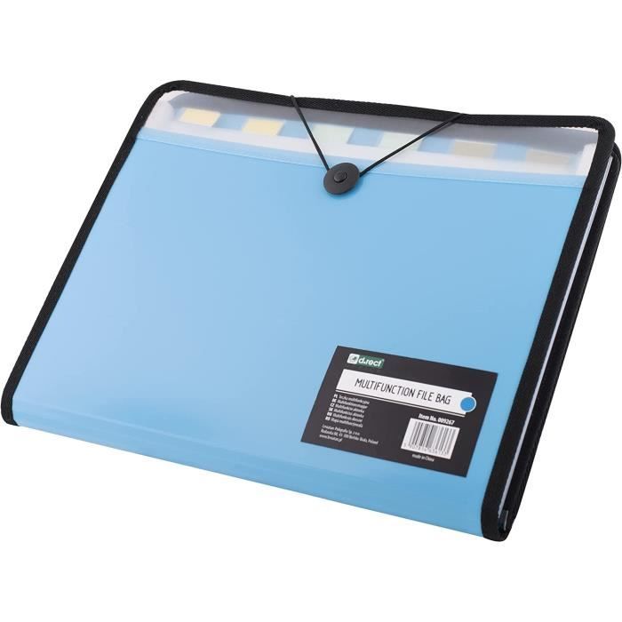 Porte Document Rond Porte-documents en lot de 7 compartiments A4 - Extensible - Portable ...