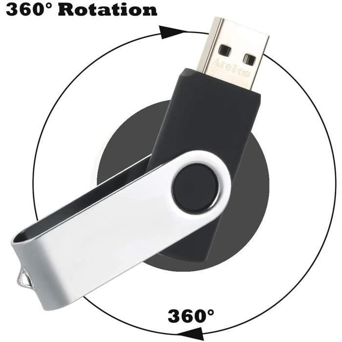 Clé USB 64Go Lot de 5 - A383 - Pivotant Haute Vitesse - Stockage U Clé USB 64Go Lot de 5 - A383 - Pivotant Haute Vitesse - Stockage U