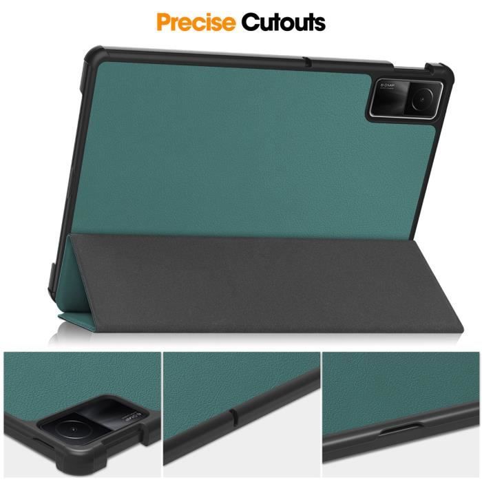 Housse Protection Xiaomi Redmi Pad SE 11.0" 2023 - Cuir PU - Support Intégré - Vert - Simpeak