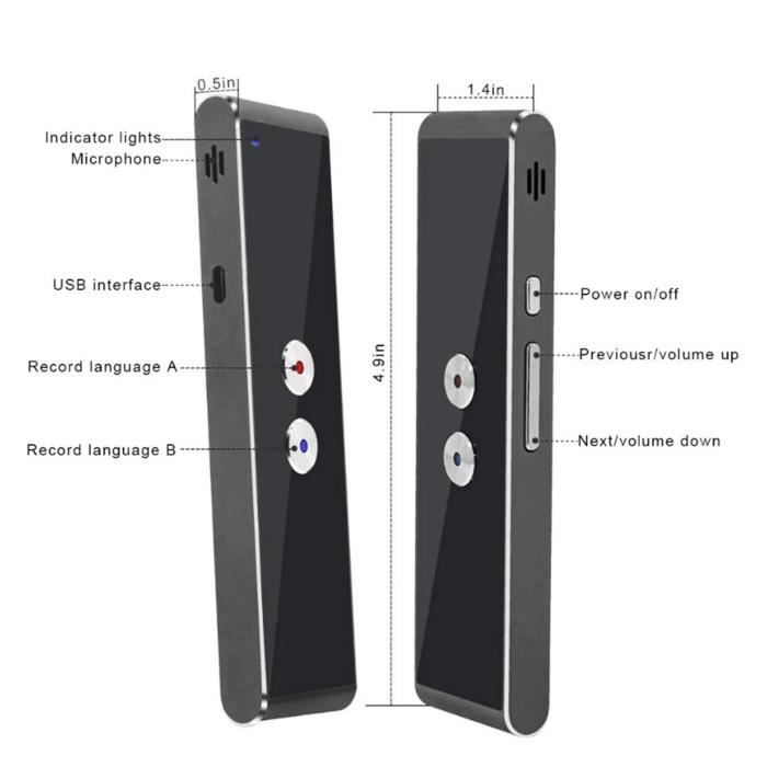 Traducteurs vocaux intelligents T8, appareil de traducteur de Traducteurs vocaux intelligents T8, appareil de traducteur de