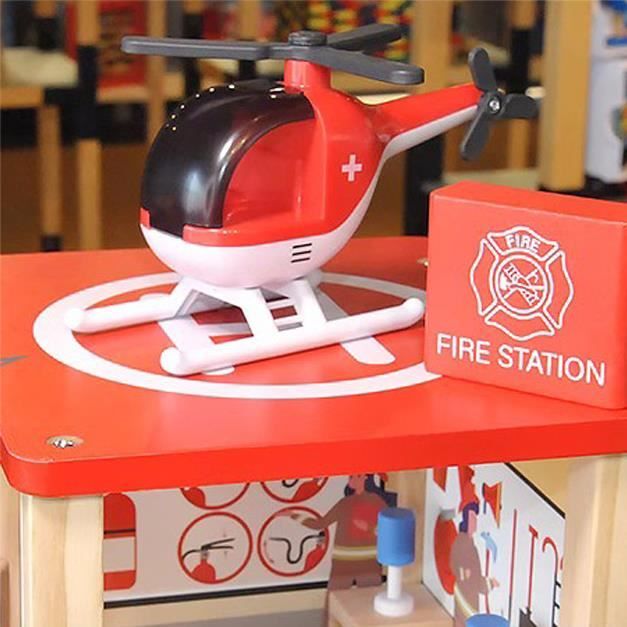 Caserne de pompiers en bois – Rouge – Essentials | My Site