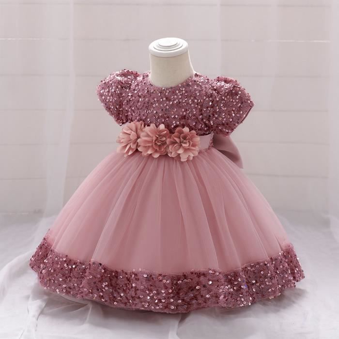 Robe De Fête Fille Bébé 122-128 - Fleurs Rouge/Blanc/Gris - Neuf Avec Étiquettes 100% Coton