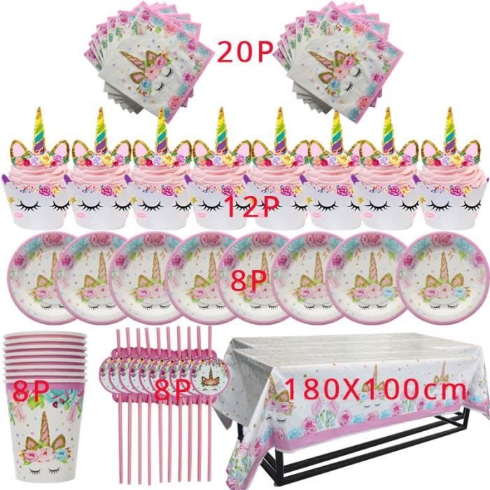 Lot de 40 fournitures de fête d'anniversaire avec 20 assiettes à dessert, 20 serviettes, pour garçons et filles, utilisées pour la décoration de fête d'anniversaire de dessin animé (nuage blanc Lot de 40 fournitures de fête d'anniversaire avec 20 assiettes à dessert, 20 serviettes, pour garçons et filles, utilisées pour la décoration de fête d'anniversaire de dessin animé (nuage blanc