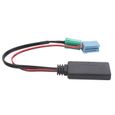 Akozon câble adaptateur radio Adaptateur Audio automatique Mini connecteur ISO 6Pin 8Pin câble Bluetooth 5.0 AUX pour Renault Clio-2
