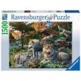 Puzzle Animaux - Ravensburger - Loups au printemps - 1500 pièces - Détente et relaxation-2