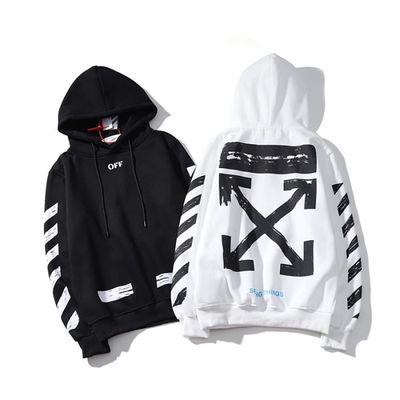 HFO 12 Hommes Femmes Sweatshirts a capuche avec lettres integrales Off White Veste de course a pied Chandail Taille S XL
