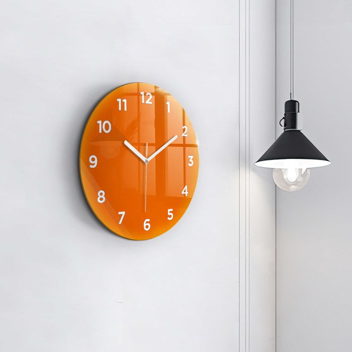 Horloge Murale Design Verre 30x30 Cm – Vintage Oranges Coloré Fruits Rétro – Coloray