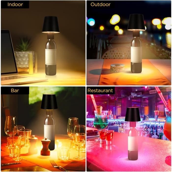 Lampe de table LED en forme de bouteille de vin, parfait, portable, aste,  décoration pour bar