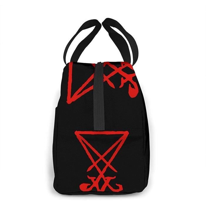 Occult Sigil of Lucifer Satanic Lunch Tote Bag, Scellé AntiFuite