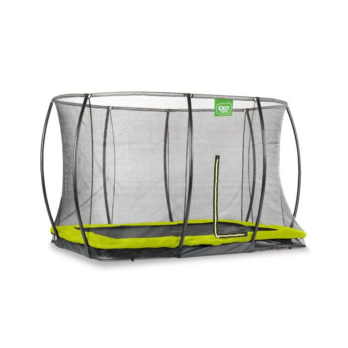 Trampoline EXIT Silhouette Rectangulaire – 244 X 366 Cm – Filet De Sécurité, 80 Ressorts – Charge Max 120 Kg
