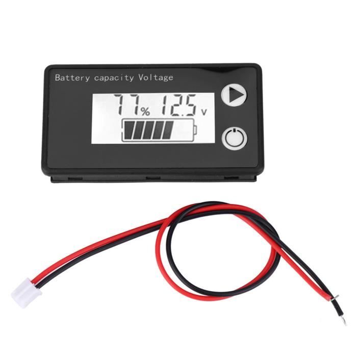 Tension De Capacité De Batterie Testeur D'Indicateur De Capacité De  Quincaillerie Detecteur (10-100V) (10-100V) Blanc + Alarme