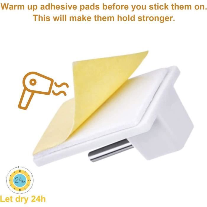 Crochet Rideau Auto-adhésif Supports Tringle Rideaux Fyihoxi - 10