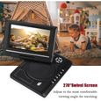 Lecteur de DVD Portable 7", Mini HD pivotant Écran 16: 9 de Voiture, Film CD CD TV-Fonction de Jeu Grande mémoire avec Batterie A320-3