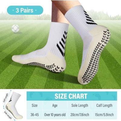 2 Paires De Chaussettes De Sport Antidérapantes - Semelle Caoutchouc, Double Couche, Anti-odeur - Pour Football, Basket, Yoga, Randonnée - Homme Femme