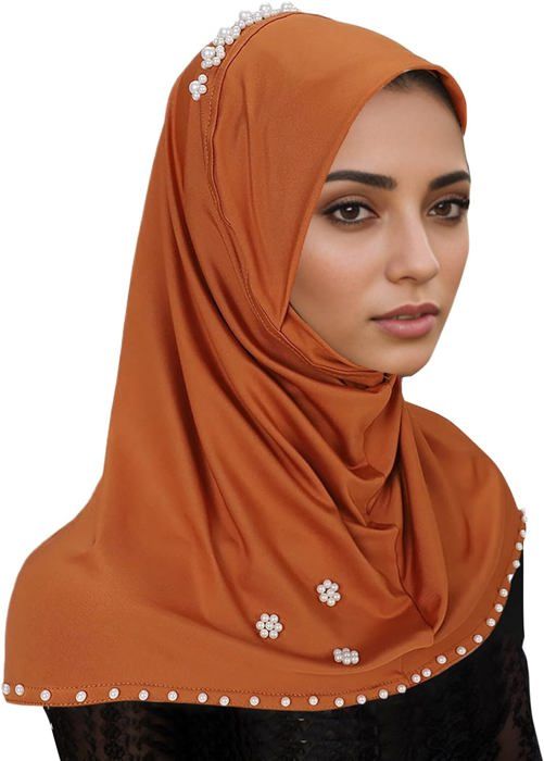 Foulard hijab en jersey de coton extensible pour femme musulmane, 2