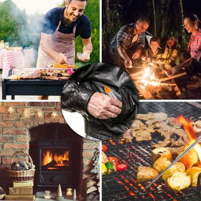 Soufflet De Cheminée Rustique - Allume-feu Décoratif Pour Barbecue Et Cheminée Avec Clous Dorés