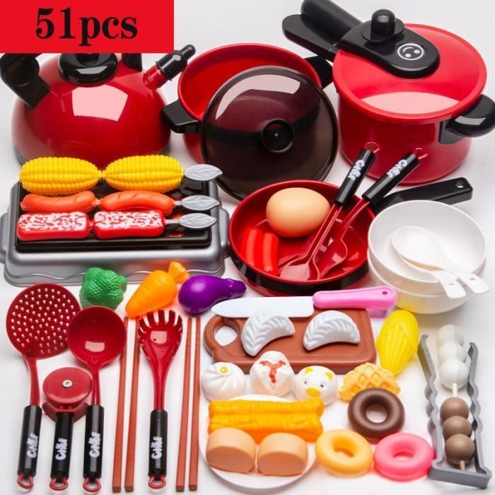 44 Pièces Jouets Enfant Cuisine,Accessoire de Jouet de Cuisine Enfant avec  Fruits, Légumes, Ustensiles et Panier de Rangement,Fruits et Légumes Jouet  à Couper de Jouet imitant pour Enfants 3 Ans+ : 