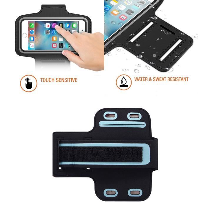 Brassard Téléphone Sportif - Poches Zippées Réfléchissantes Pour IPhone, Samsung Et Plus - Idéal Pour Running, Fitness, Sans Avoir à Sortir Le Portable - 7