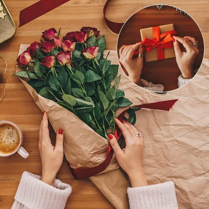 100 Feuilles Papier De Soie Blanc 50x75cm - Pour Emballage Cadeaux, Décoration Florale Et Projets DIY