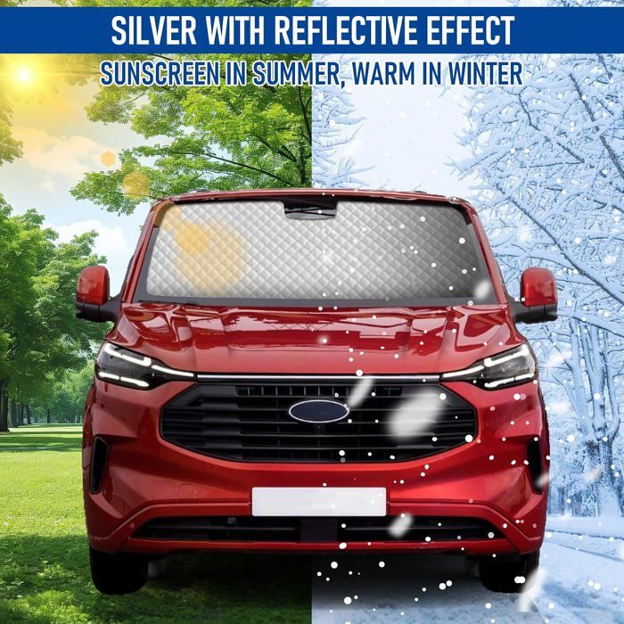 Pare-Soleil Complet 8 Pièces Pour Ford Transit Custom 2012-2022 SWB - Protection UV Et Thermique
