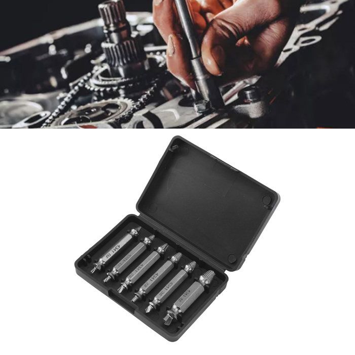 Kit D’extracteurs De Vis Endommagées – 6 Pièces, SODIAL, Pour Vis Bloquées Ou Têtes Abîmées