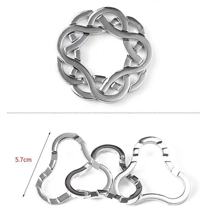 8 Pcs/Set Casse-Tête-Métal métallique IQ Cerveau Teasers Anneaux De Puzzle Jouet à Séparer Jeu de Société pour Enfants et Adultes
