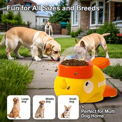 Mangeoire Interactive En Forme De Canard Jaune, Jouet Interactif Chien, Distributeurs De Nourriture Pour Chiens, Duck Treat Dispenser, Jouet à Alimentation Lente Pour Chiens Et Chats