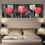 Rouge Et Gris Tulipe Fleur Peinture Paysage Photos Toile Hd