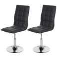 Lot de 2 chaises de salle à manger hauteur réglable en PU gris - Décoshop26 - CDS04092-0