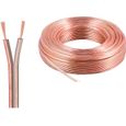 100 M 2x 0,75 mm²Câble haut-parleur Boxe Câble auto car voiture hifi home cinéma