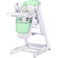Chaise haute balancelle bébé musicale 2en1 motorisée - CARETERO - INDIGO - Vert - Avant-Arrière - Minuterie-0