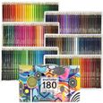 RUMOCOVO® Lot de 180 Crayons de Couleur à l'huile Professionnels en Bois, Stylos de coloration ,pour Aquarelle, Dessin, Croquis-0