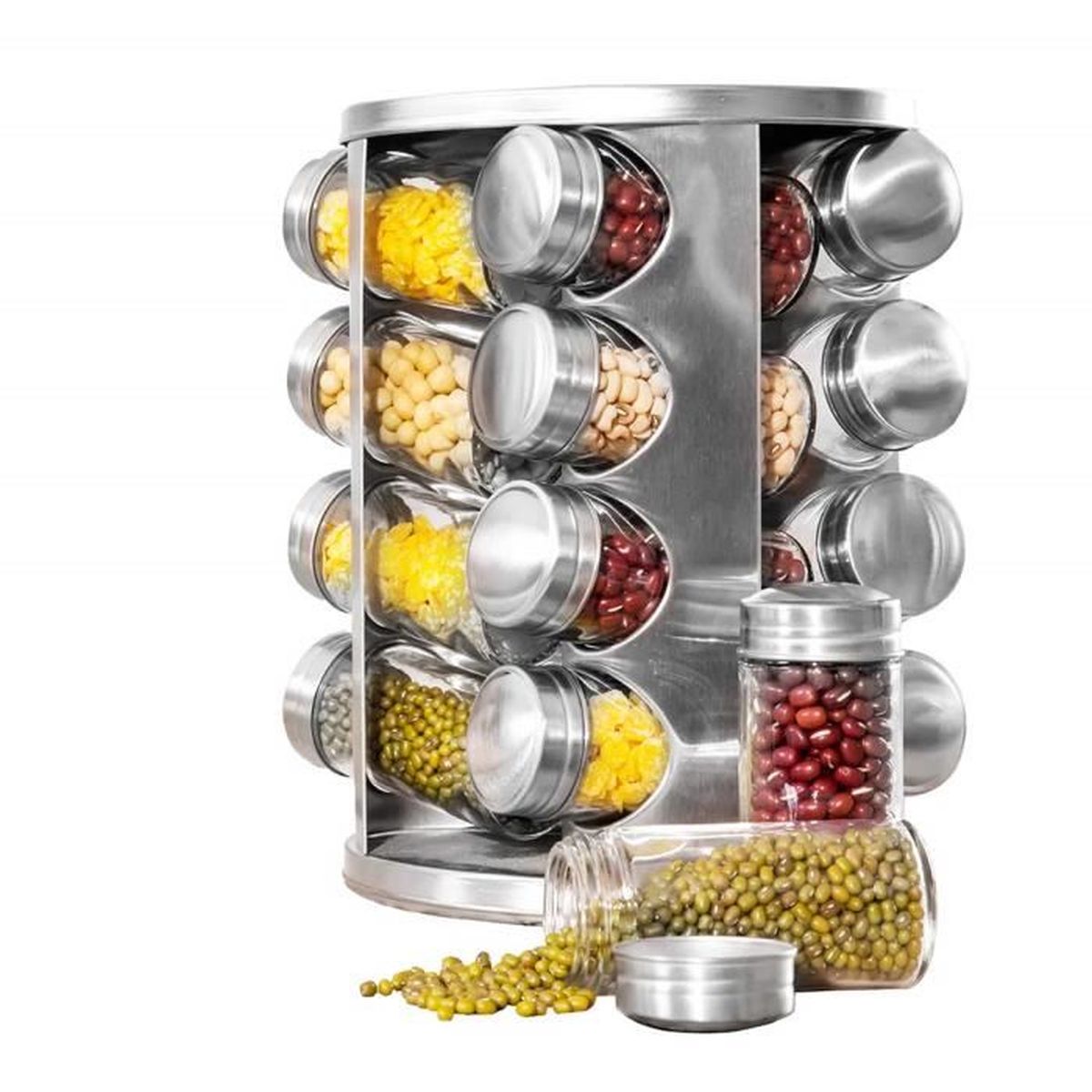Presentoir Tourniquet Et Ses 16 Pots A Epices Achat Vente Set Accessoire Cuisine Presentoir Tourniquet Et Se Cdiscount