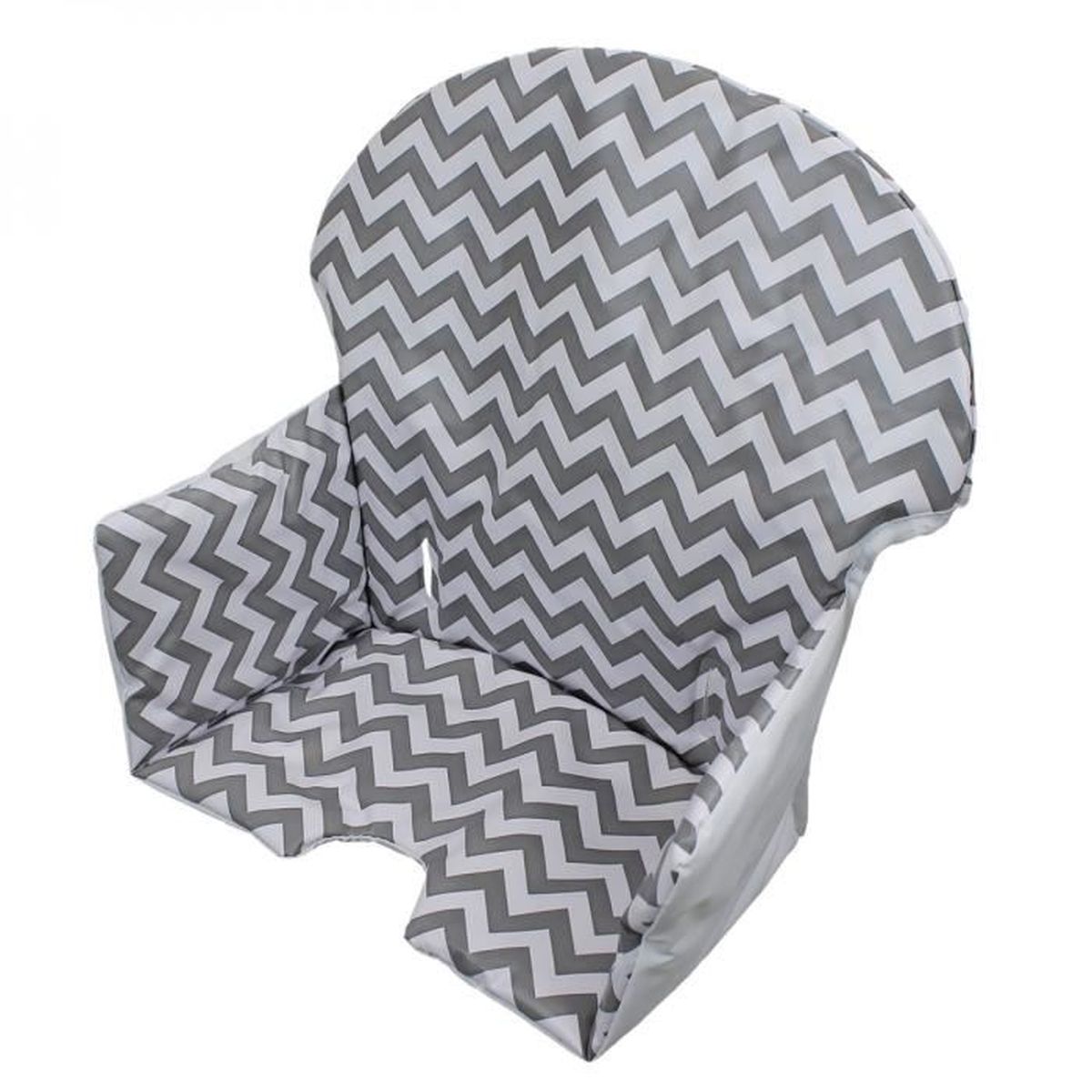 Housse D Assise Pour Chaise Haute Bebe Enfant Gamme Delice Zig Zag Gris Monsieur Bebe Cdiscount Puericulture Eveil Bebe