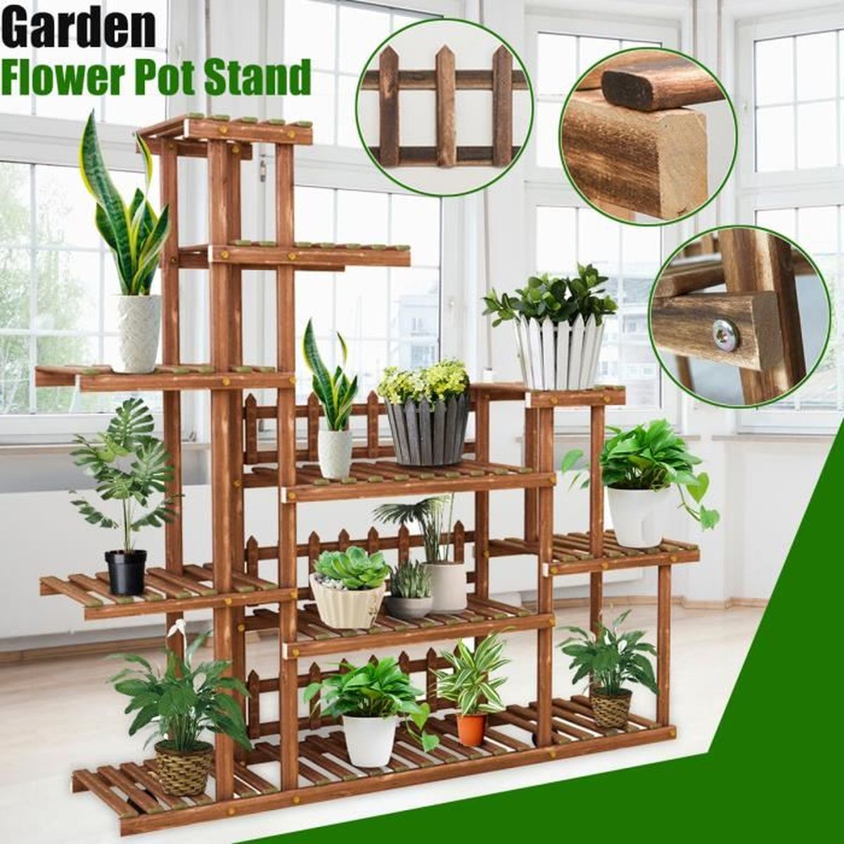 Etagere Pour Pot De Fleur Etagere bois pour pot de fleur - Achat / Vente pas cher