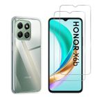 Coque et protection écran - Phonillico® - Honor X6b - Souple - Transparent - 2 Verres Trempé